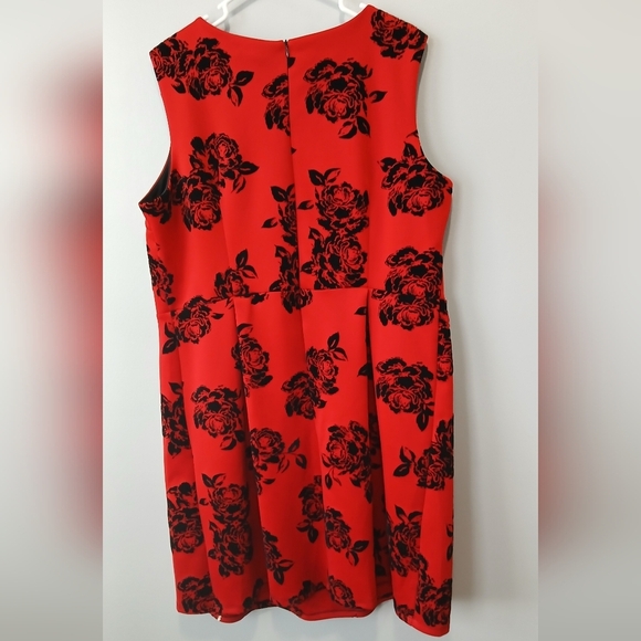 Enfocus Goth Velvet Rose Dark Romantic Midi Dress Womens Size 20W - Picture 6 of 6